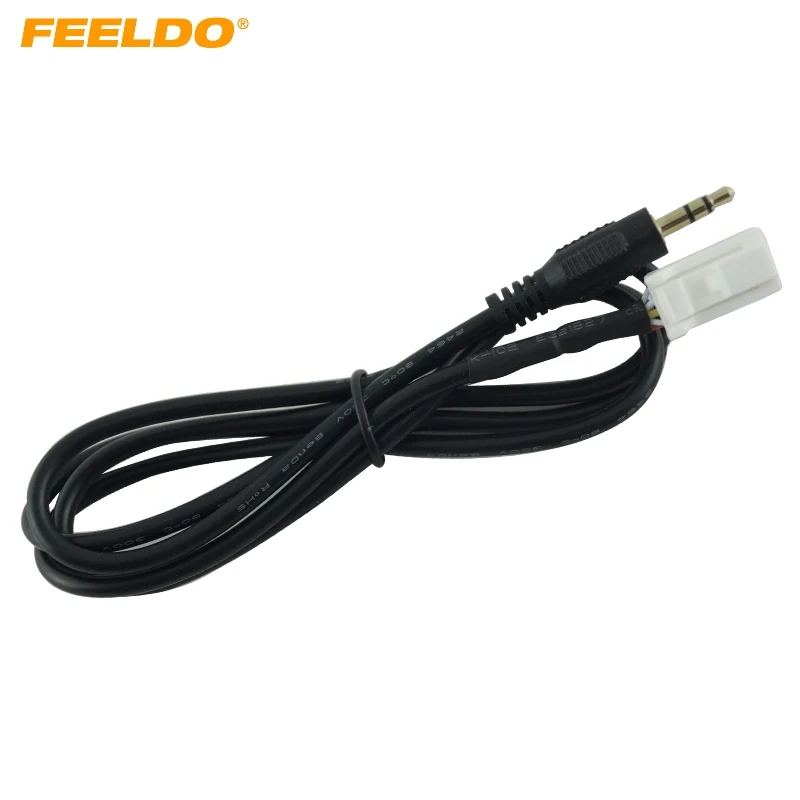 

FEELDO 3.5mm Jack Car Radio Mp3 Audio Aux Cable To 8-Pin Adapter For Nissan INFINITI/Sylphy/Tiida/Qashqai/Geniss #FD-1739