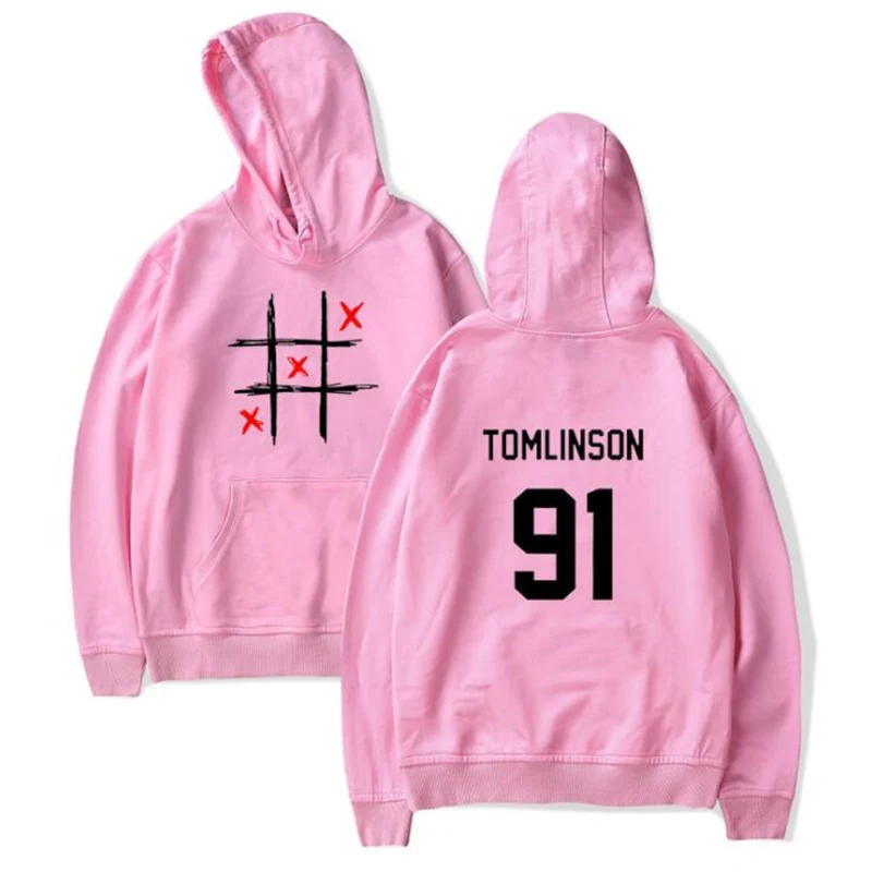 Louis Tomlinson 91 One Direction Oversized Hoodies Women Harajuku Sweatshirt Streetwear Hip Hop Fleece Hooded Jacket Coats Men