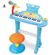 Многофункциональная 37 клавишная детская электронная клавиатура пианино игрушечный микрофон музыка детская клавиатура музыкальный инструмент обучающие игрушки