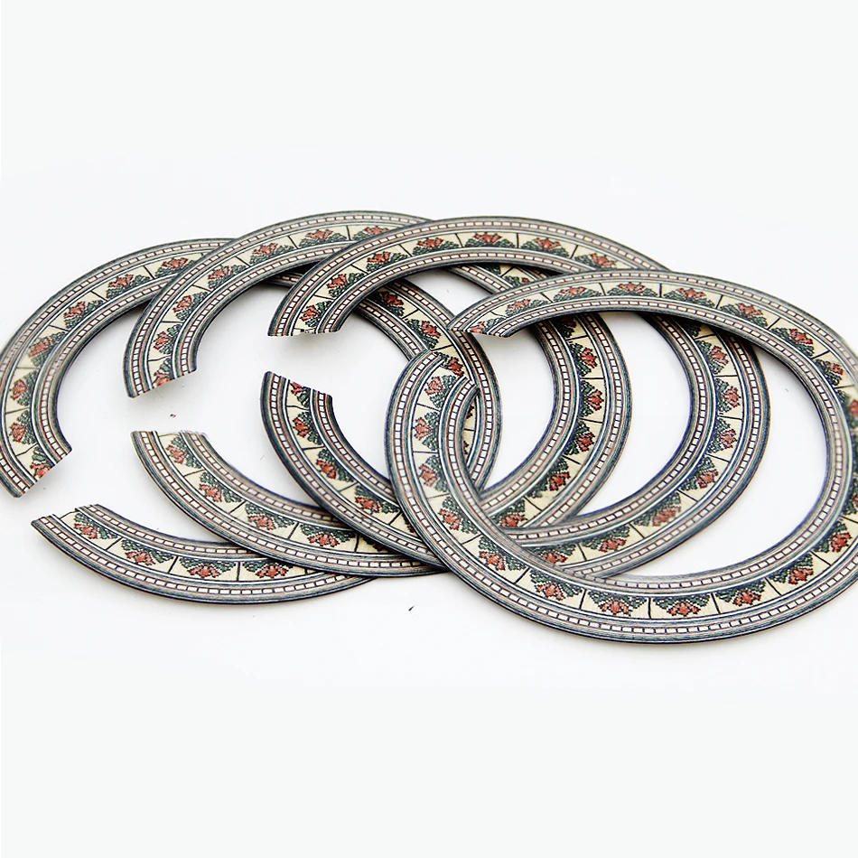1X Acoustic Guitar Rosette Inlay Abalone Shell & Rosewood