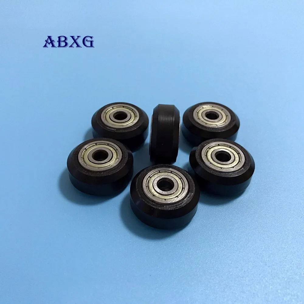 

ABXG 10pcs 3D printer parts 2020 Euro Aluminium profile rail openbuilds D-type Wheel 625ZZ 625 Bearing Passive Round Pulley BX24