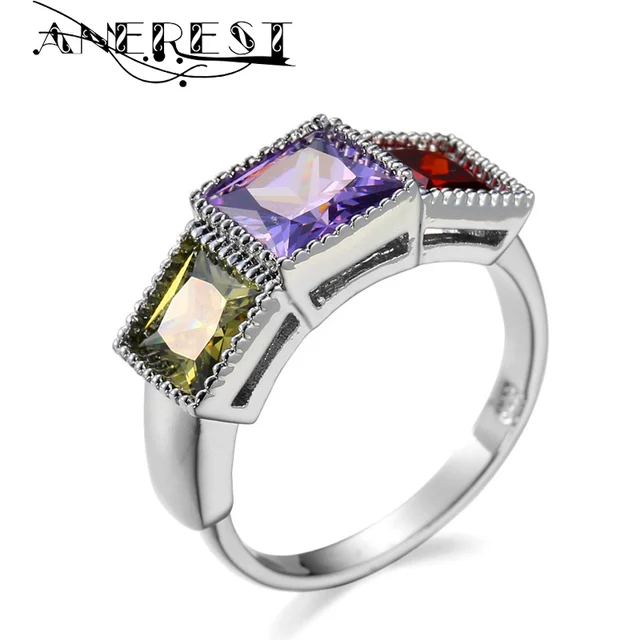 vintage design square female wedding ring bluegreenred zircon engagement rings wholesale wedding jewelry stone gifts r02382 - Wholesale Wedding Rings vintage design square female wedding ring bluegreenred zircon engagement rings wholesale wedding jewelry stone gifts r02382 - Wholesale Wedding Rings