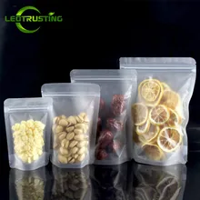 Leotrusting 100pcs Stand up Glassato di Plastica Sacchetto a Chiusura Lampo Opaco Traslucido Coffee Matt Bevande Snack Biscotto Confezione Regalo borse