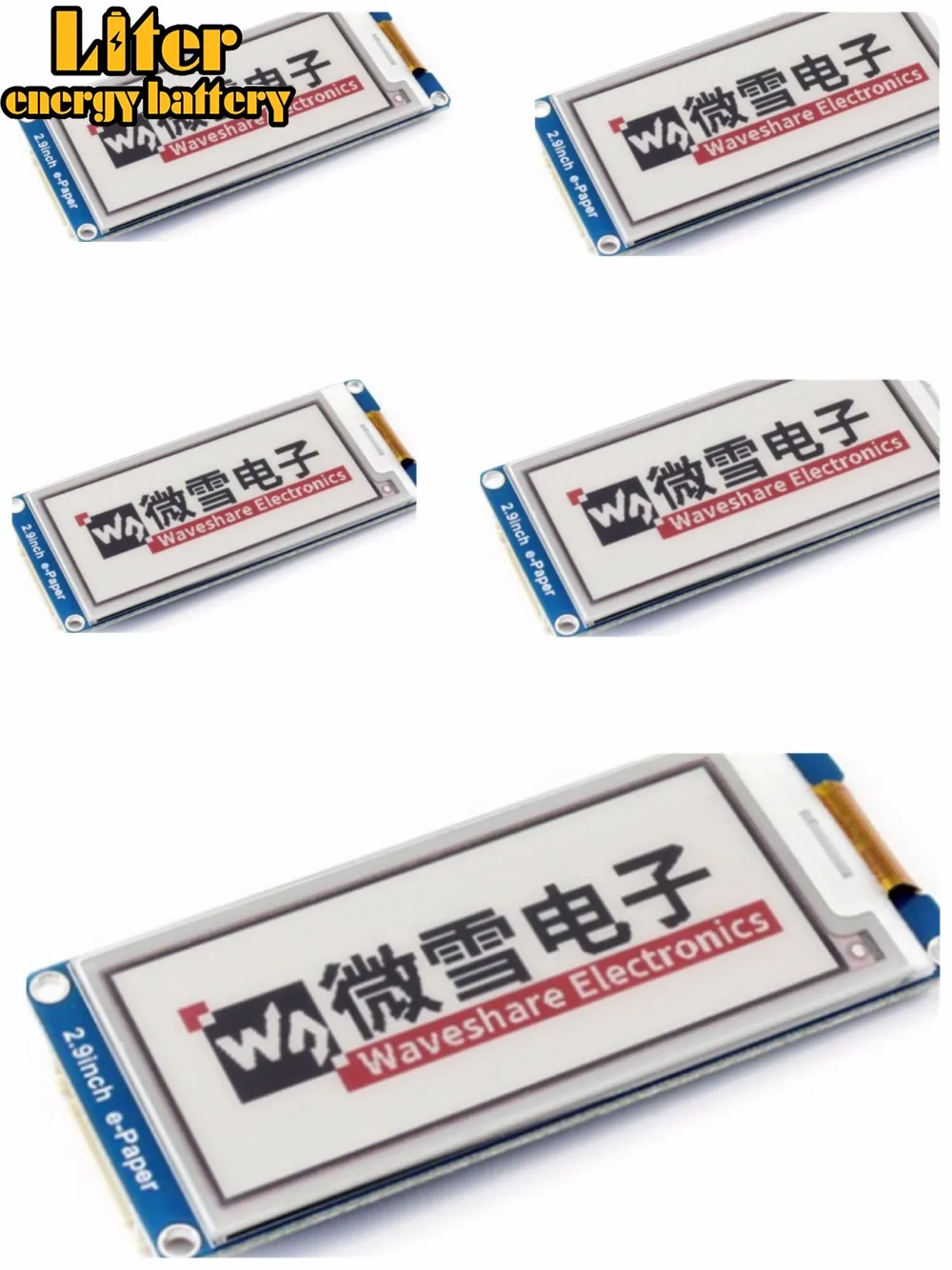 

5pcs /lot 2.9inch E-Ink display module,2.9'' e-paper,296x128,Three Display color: red,black,white, SPI interface,No backlight,