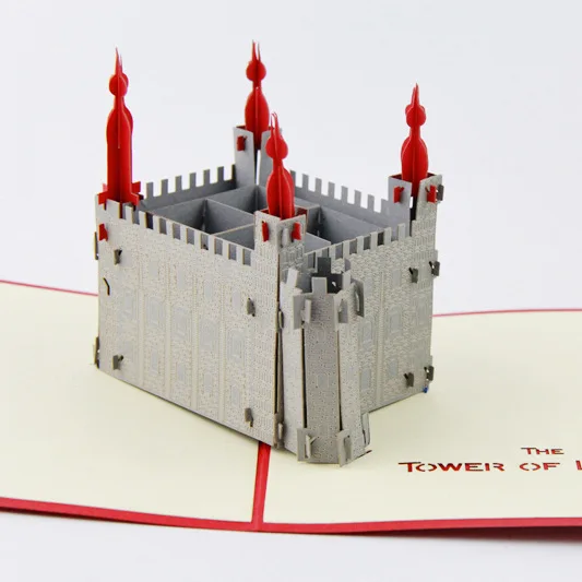 Строительство башни Лондона туризма 3D кубический жизни ручной бумажной карты