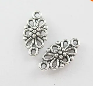

Free Shipping 200Pcs Tibetan Silver Tone Flower Charms Pendants Connectors 8x16mm For Jewelry Making Craft DIY