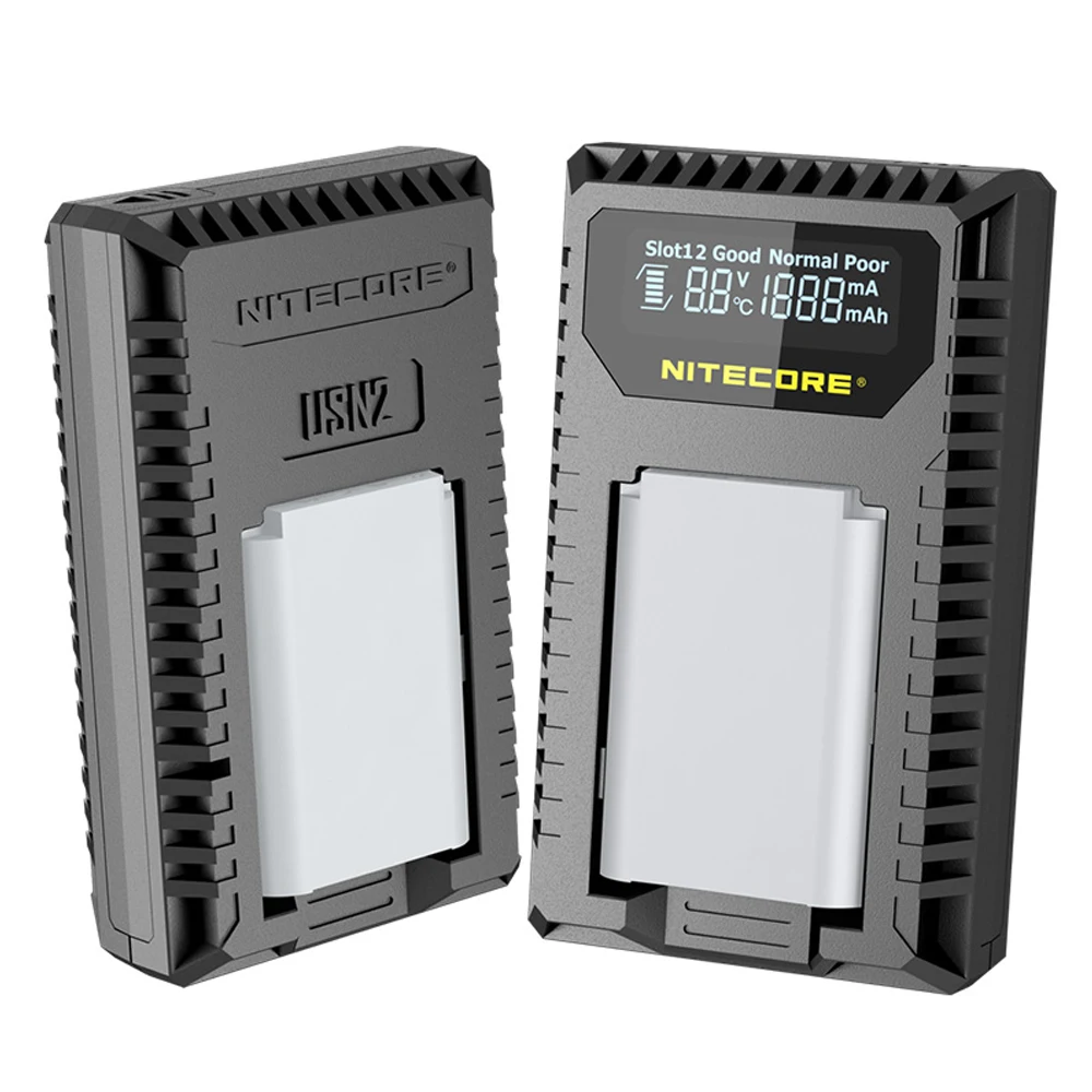 NITECORE USN2 2-Slot Compact USB Digital Camera Charger for Sony NP-BX1 Battery
