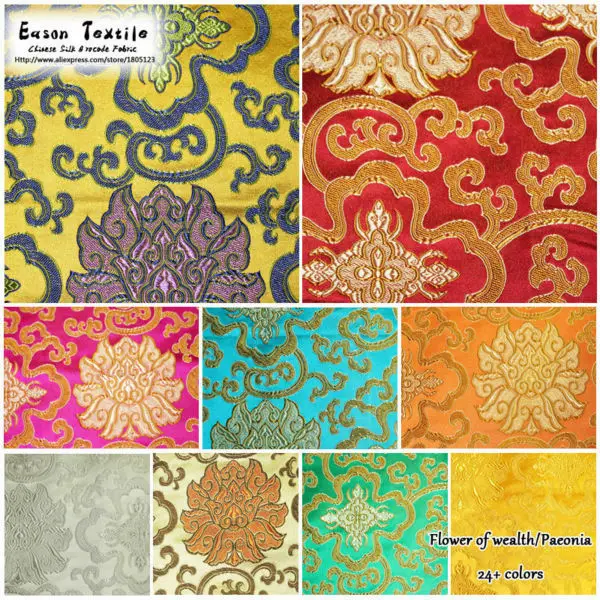 EASON, китайская шелковая парча, тканая ткань дамакс, подушка/атласный костюм Тан и чонсам,, цветок богатства/Paeonia24c