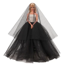 Accessories Clothes Black Princess Wedding Dresses Noble Party Gown For Barbie Doll Fashion Design Outfit Best Gift For Girl' nk one set original princess doll dress noble party gown for barbie doll fashion design outfit best gift for girl doll