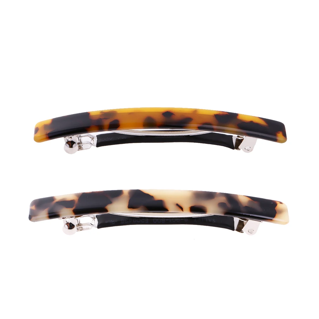 2x Ladies Headwear Leopard Pattern Hair Pin Spring Fastening Pontail Hair Barrettes Clip Banana Ponytail Holder DIY Hairdressing