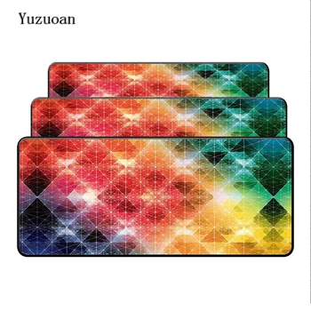 

Yuzuoan Colorful triangles 40X60/70/80/90CM Novo Anti-Slip PC Dos Desenhos Animados do Silon Me Mouse Pad Mat Mat para Optal