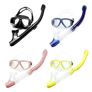 

Diving Dry Snorkel Set Anti-fog Wide Clear View Goggles Swimming Glasses Snorkel for Summer SMN88