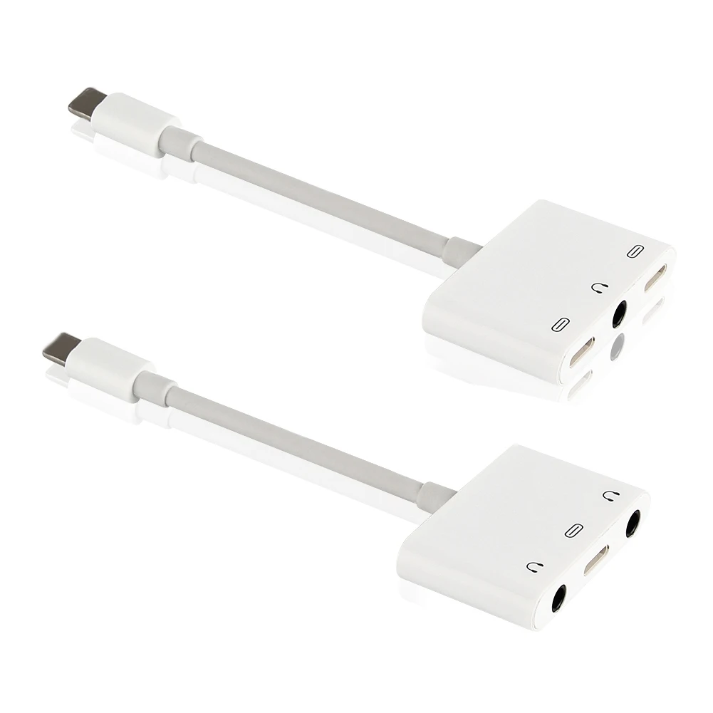 3in1 DC3.5mm to IOS Audio Adapter For iPhone X 7 8 6s Charge Call Audio