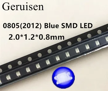 

1000PCS/SMD 0805 Blue Super Bright SMD LED Lamps Diodes 0805 LED 0805 diodes 460-465nm 80-120mcd 3.0-3.4v light-emitting diode