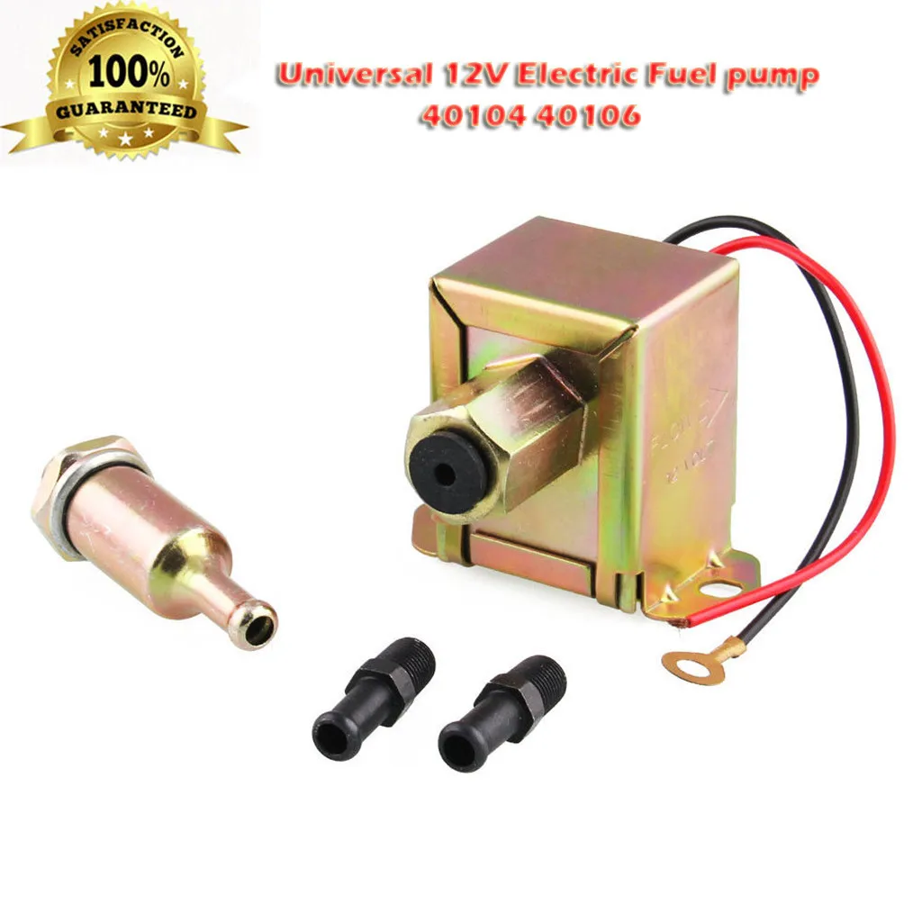 

Universal 12V Electric Car Fuel pump IN-LINE Fuel filter 40104 40106 Petrol Diesel Fuel Unions and Filter Iron Multipurpose 0.8