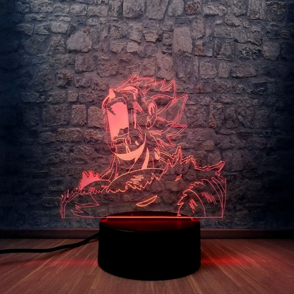 Горячая Dragon Ball Goku 3D светодиодный светильник RGB ing 7 цветов меняющий ночной