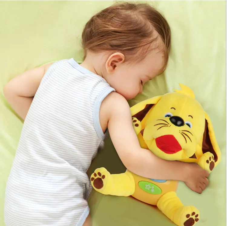 Топ детская игрушка милый сон музыка Бегемот зебра собака успокаивает пуховый свет успокаивает игрушка звучащая плюшевая кукла Дети Подарок для ребенка