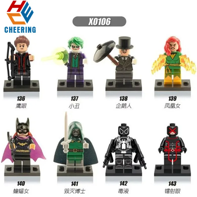 

Single Sale Building Blocks Super Heroes Deathstroke Red Hood Aqua Man Pirates Batman Figures Bricks Action Toys for Kids X0106