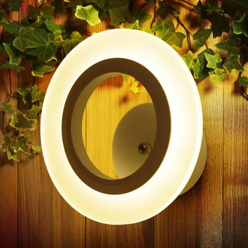 

Hallway studio Led Ring Wall Lamp Wall mounted Led night light Bedside entance Balcony indoor Wall Light fixtures reading Lights