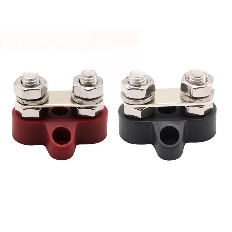 

Car Bus Bar Power Cable Terminal Blocks Heavy Duty M8+M8 Positive Power Distribution Studs Accessories For Truck RV Yacht New