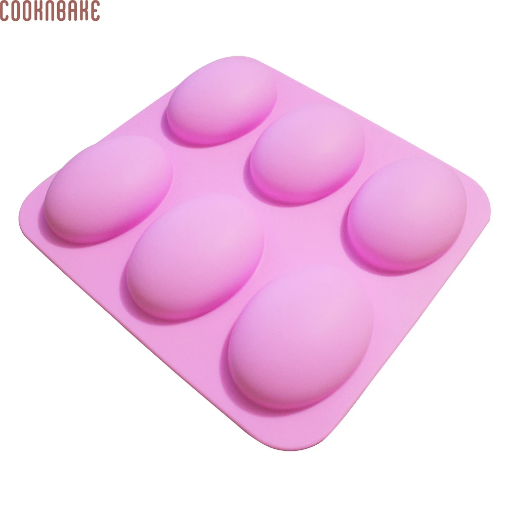 COOKNBAKE DIY Oval Shape Silicone Soap Mold Cold Soap mold Silicone