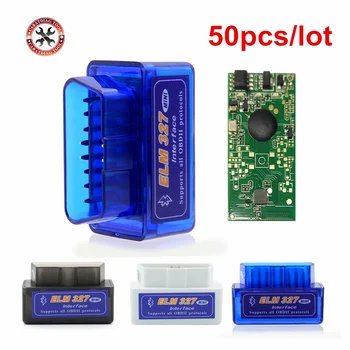 

50pcs/lot 2019 New V2.1 ELM327 Bluetooth Supports Multi-Protocols Auto OBD2 Code Reader ELM 327 for Android DHL Free