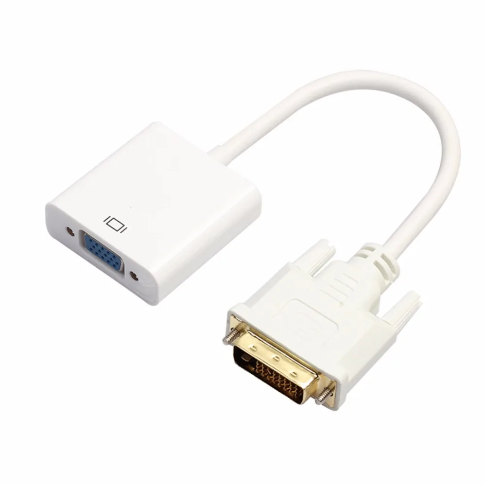 

Hot Sale Full HD 1080P DVI-D 24+1 to VGA HDTV Converter Monitor Cable DVI-D to VGA Converter for PC Display Card