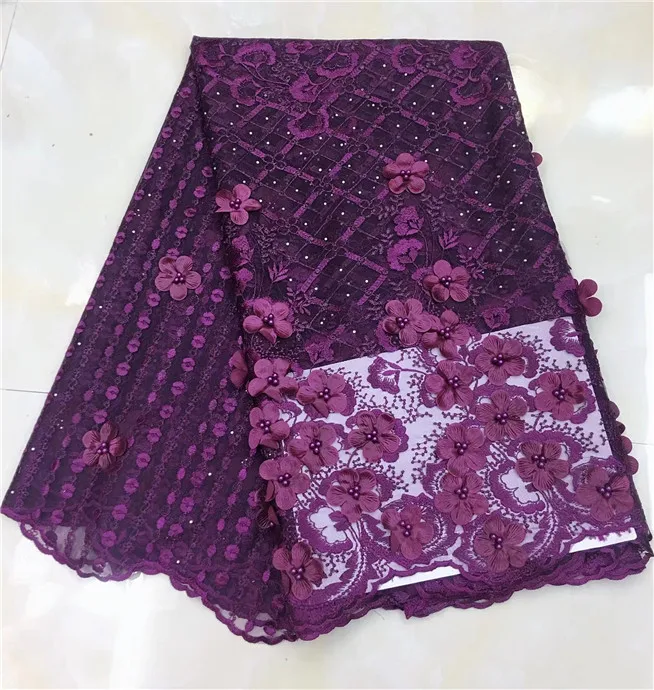 

African Mesh Lace Fabric 2019 High Quality Lace Embroidered Nigerian French Guipure Tulle Laces Fabric For Women Dress