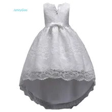 JaneyGao/платье с цветочным узором для девочек, для свадебной вечеринки, элегантное короткое спереди и длинное сзади, короткое торжественное платье для маленьких девочек, для первого причастия