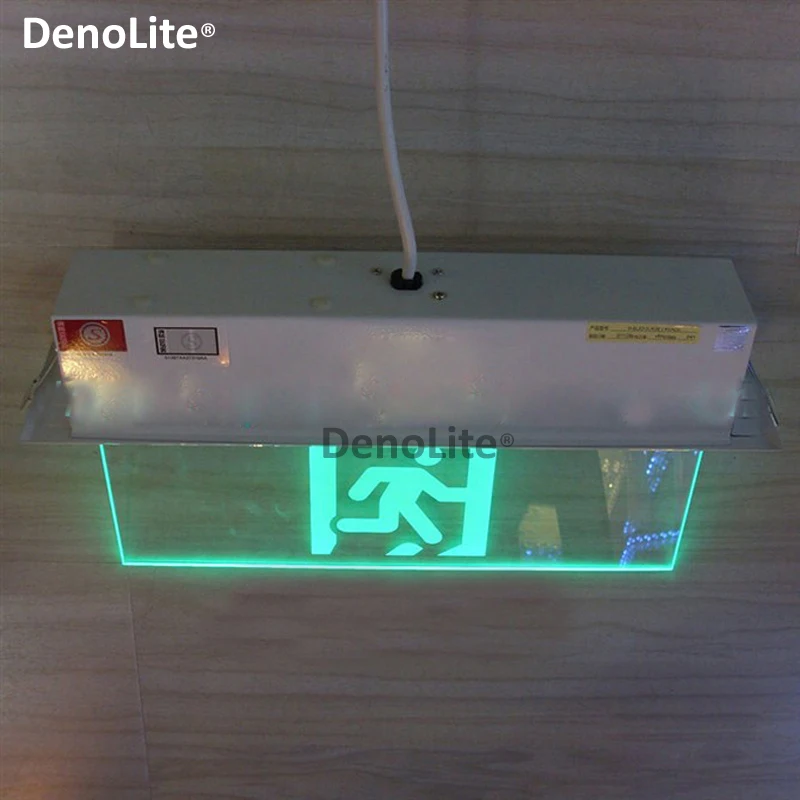 embedded led emergency light 3w green led lights aluminum glass