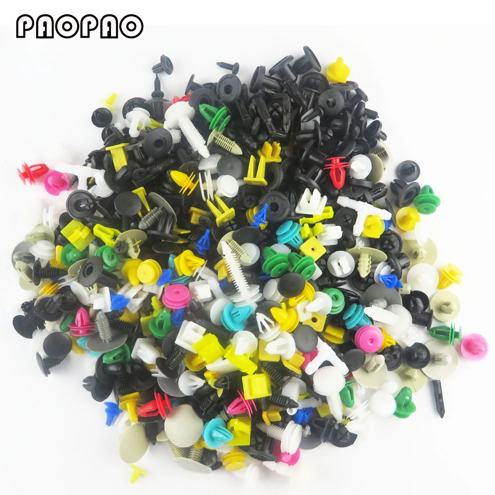 

500PCS Car Mixed Universal Door Trim Panel Clip Fasteners Auto Bumper Rivet Retainer Push Engine Fender Fastener Clip