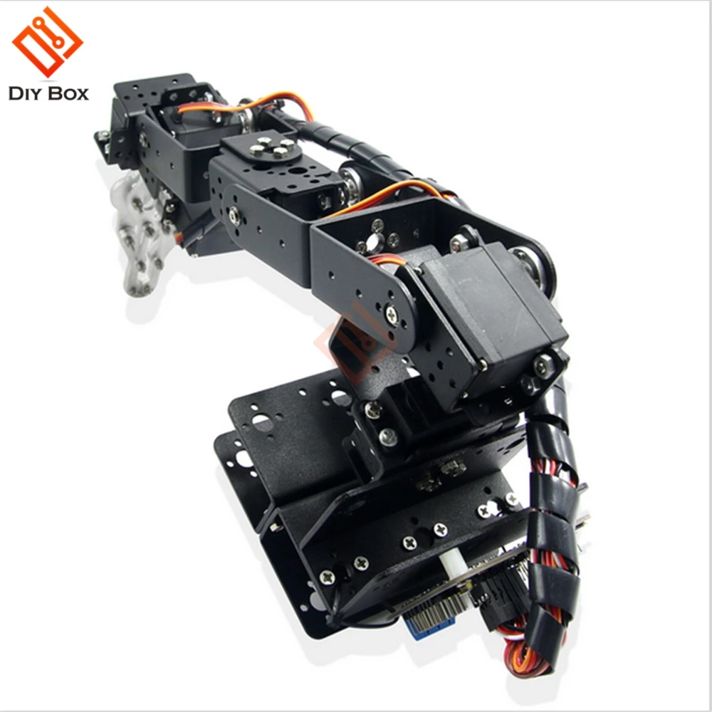 

1Set Aluminium Robot 6 DOF Arm Mechanical Robotic Arm Clamp Claw Mount Kit Without Servos For Arduino DIY Robot Parts