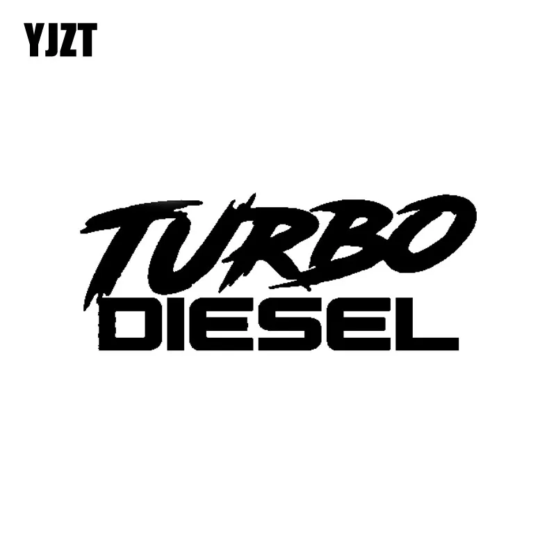

YJZT 15.8CM*6.3CM Fashion TURBO DIESEL Vinyl Car-styling Decoration Car Sticker Decal Graphical Black/Silver C11-0630