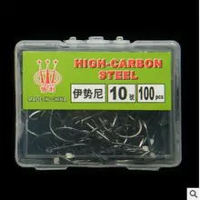 Высокоуглеродистая сталь черный колючая ISE крючок для карпа рыболовный крючок 300 шт/лот