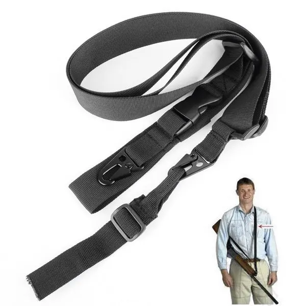 Tactical 3 Point Rifle Gun Sling Strap Lanyard Hook Outdoor Hunting