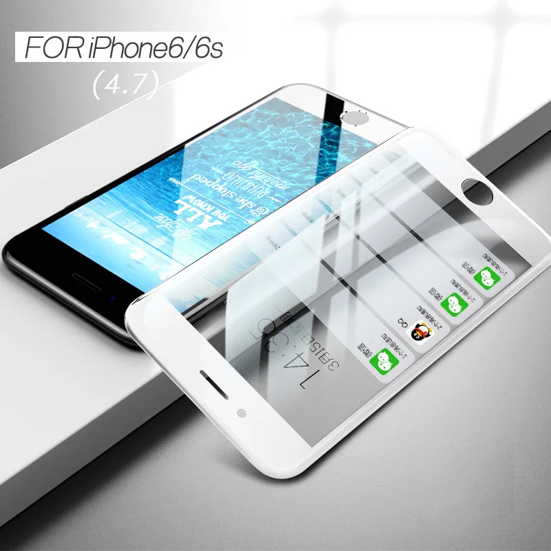 High end full glue 3D and 5D tempered Glass Screen Protector for iPhone 6 (4.7'') 6s cover Film anti blue | Мобильные
