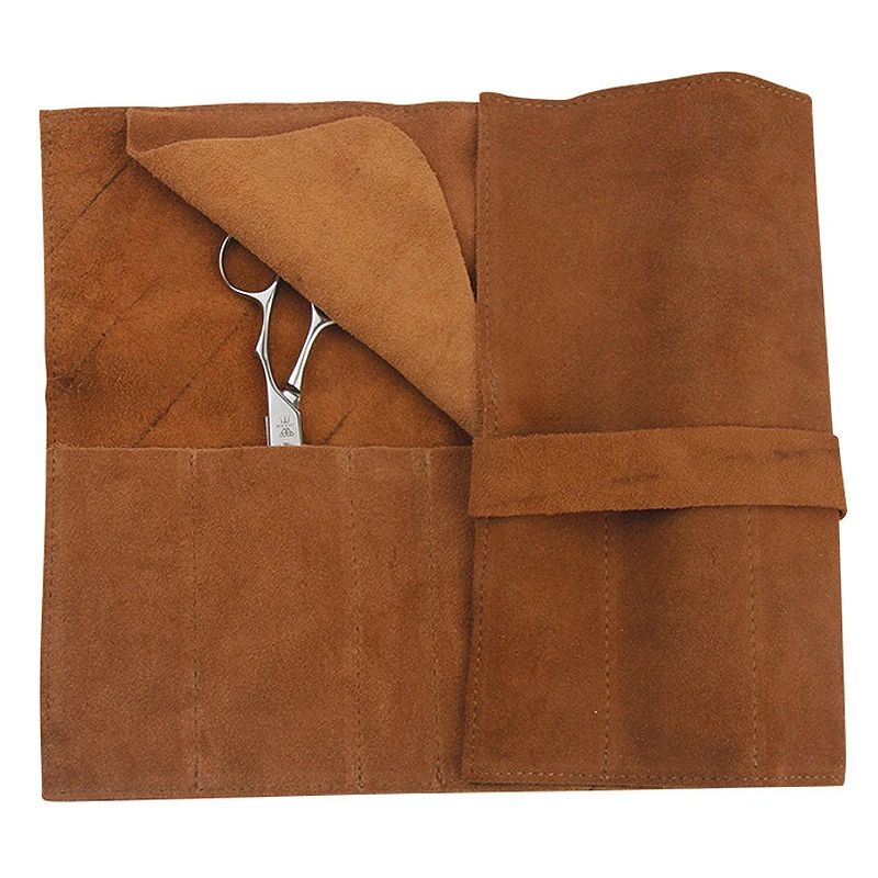 Tesoura de Cabelo Couro Genuíno Casual Bolsas Elegância Design Cinto Longo Manicure Ferramentas Estilo Case Acessórios Cabeleireiro Un316