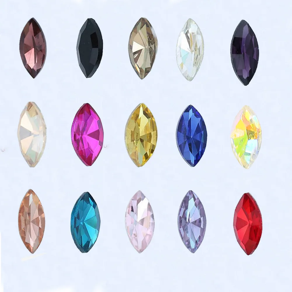 

Glass Crystal 5 Sizes Nice Colors 20 Colors Horse Eye Marquis Shape Glue On Rhinestone Beads Handicraft Nailart Diy Phone Cover