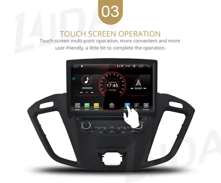 Flash Deal LJDA Android 9.1 Car DVD Player For FORD TOURNEO GPS Navigation 2 Din Car Radio Multimedia WIFI Stereo IPS Headunit Unit RDS 5