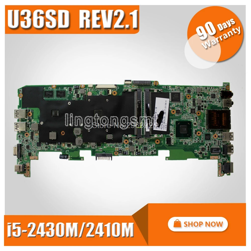 Best Price FOR ASUS U36SD U36SG U44SG motherboard with I5-2430M/2410M CPU laptop motherboard REV 2.1 GT520 1G 100% Tested Mainboard Best Price FOR ASUS U36SD U36SG U44SG motherboard with I5-2430M/2410M CPU laptop motherboard REV 2.1 GT520 1G 100% Tested Mainboard