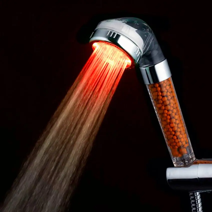 

Bath Shower RGB 7 Colorful LED Light Water Bath Bathroom Filtration Shower 3.26