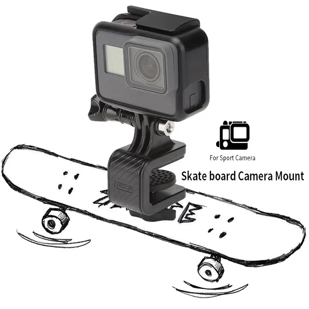 

Surfboard Skateboard Stabilizer Bracket Mount Holder Stand Clip Clamp 180 Degree Rotatable for Action Sports Cameras