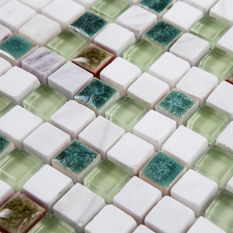 Compra Azulejo de piso de mosaico blanco online al por mayor de China