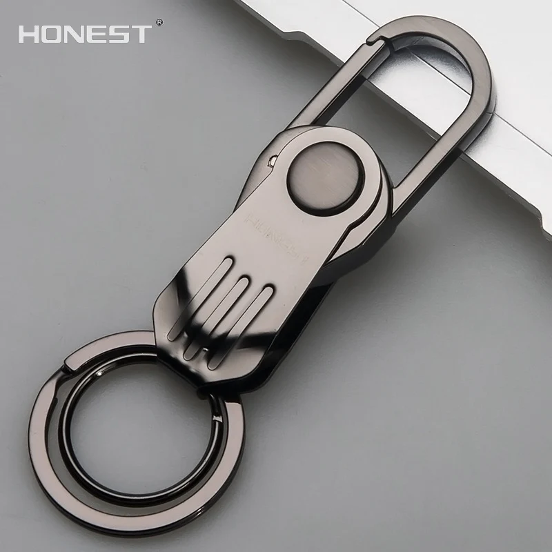 

Brand HONEST Business key chain men's waist hanging creative multi-function car pendant key ring with mobile phone u disk KK001