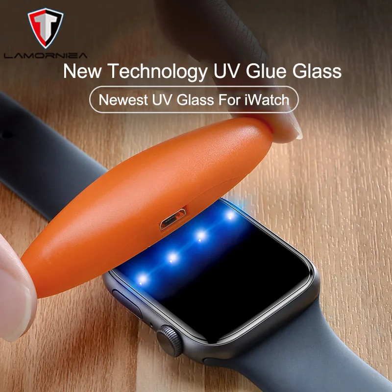 Нано-жидкое стекло 9D для Apple Watch 38 мм 42 40 44 Защита экрана i 4 3 2 1 серии полное клеевое