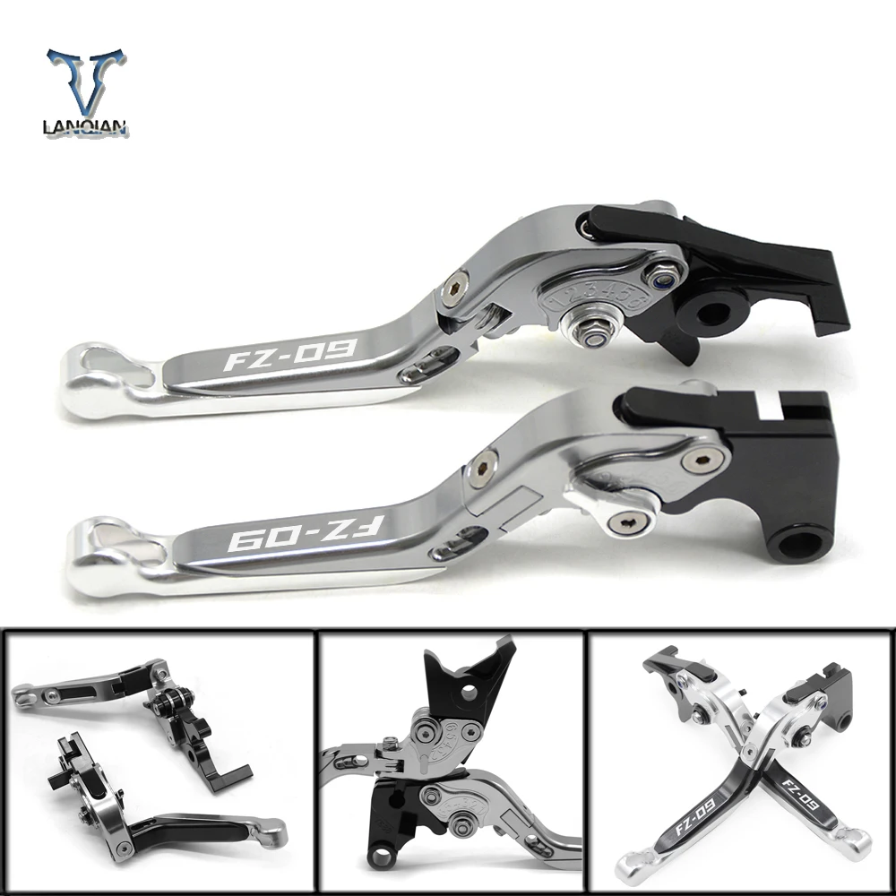

CNC Motorcycle Accessories Adjustable Folding/Foldable Extendable Brake Clutch Levers For Yamaha FZ-09 fz09 2014 2015 2016 mt 09