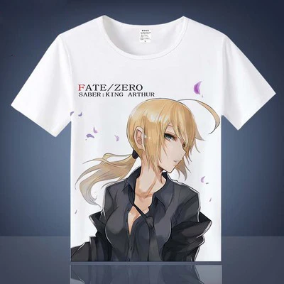 Новая аниме Fate Zero футболка Saber Archer Fate/Zero модная Мужская и Женская Удобная дышащая