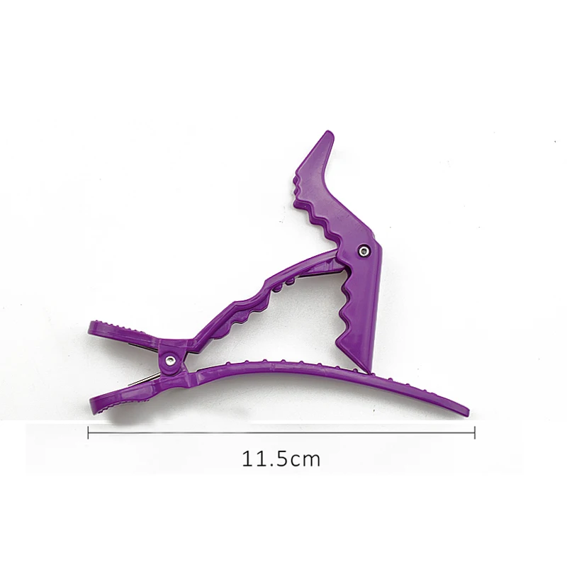 6pcs Hairdressing Black Section Clamps Hair Clips Plastic Pro Hairdressing Hairpins Cutting Salon Hair Styling Tools