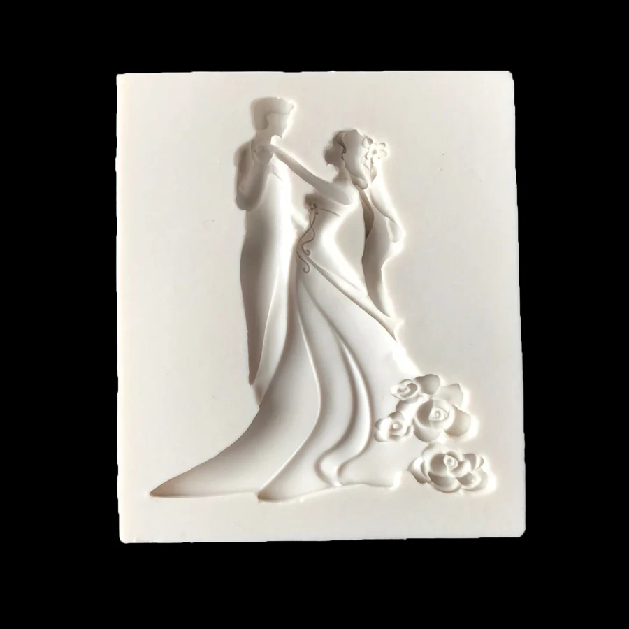 

Sugarcraft Dancing couple Shape silicone mold fondant mold cake decorating tools chocolate gumpaste mold X189