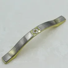 96mm Kitchen Cabinet Pulls Gold Dresser Handles Two Colors Zinc Alloy Drawer Dresser Wardrobe Handles Pulls knobs Js77